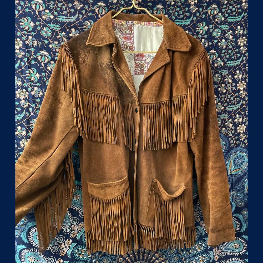 Vintage Suede Fringe Jacket